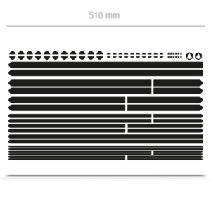 Reflective basic frame set, Stripes