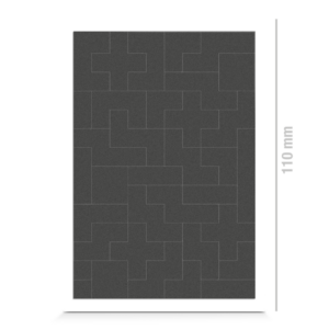 Reflective textile stickers, Bricks