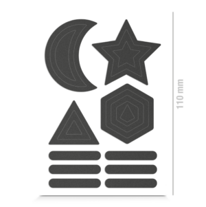 Reflective textile stickers, Matrjoschka