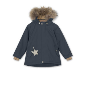 MATWALLY fleece lined winter jacket, blue nights
