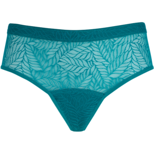 Recycled Lace Leaf Hipster, smaragd