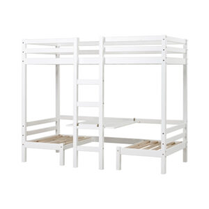 Hoppekids ECO Dream JUMBO bunk bed with table 90x200 cm, White