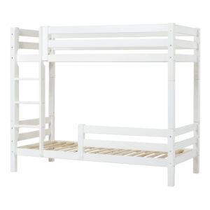 Hoppekids ECO Luxury high bunk bed 90x200 cm with two bed rails, Flexible slat frame, White